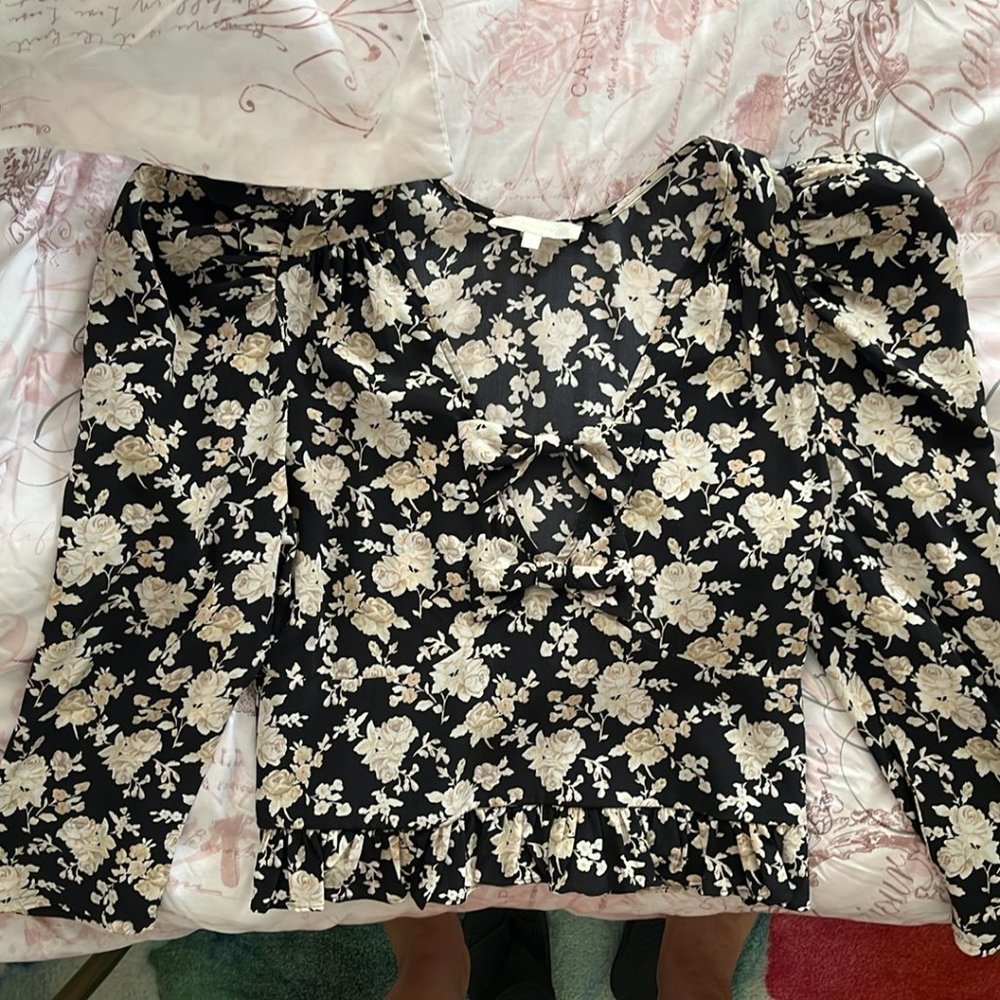 LoveShackFancy 100% silk blouse